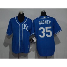 MLB Kansas City Royals 35 Eric Hosmer Navy Blue KC Stitched Majestic Cool Base Men Jersey