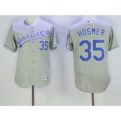MLB Kansas City Royals 35 Eric Hosmer Retired Gray Road 2016 Majestic Baseball JerseyProgram FlexBase Men Jersey
