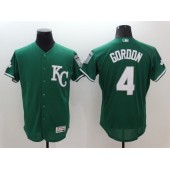 MLB Kansas City Royals 4 Alex Gordon Green 2016 St. Patrick's Day Flexbase Majestic Baseball Men Jersey