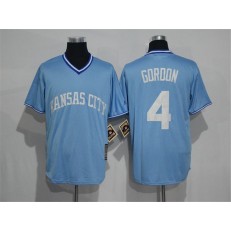 MLB Kansas City Royals 4 Alex Gordon Light Blue Cooperstown Stitched Men Jersey