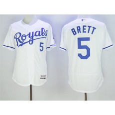 MLB Kansas City Royals 5 George Brett White 2016 Flexbase Majestic Baseball Men Jersey
