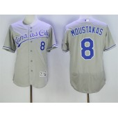 MLB Kansas City Royals 8 Mike Moustakas Retired Gray Road 2016 Majestic Baseball JerseyProgram FlexBase Men Jersey