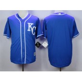 MLB Kansas City Royals Blank Blue KC New Cool Base Men Jersey