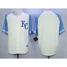 MLB Kansas City Royals Blank Cream New Cool Base Men Jersey