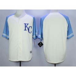 MLB Kansas City Royals Blank Cream New Cool Base Men Jersey