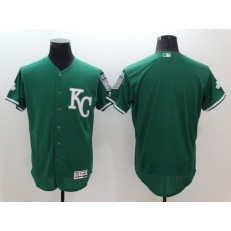 MLB Kansas City Royals Blank Green 2016 St. Patrick's Day Flexbase Majestic Baseball Men Jersey