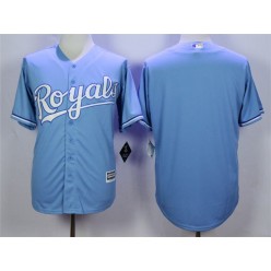 MLB Kansas City Royals Blank Light Blue New Cool Base Men Jersey