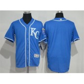 MLB Kansas City Royals Blank Navy Blue KC 2016 Flexbase Majestic Baseball Men Jersey