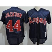 MLB California Angels 44 Trumbo Navy Blue 1984 Authentic Mesh BP Men Jersey
