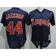MLB California Angels 44 Trumbo Navy Blue 1984 Authentic Mesh BP Men Jersey