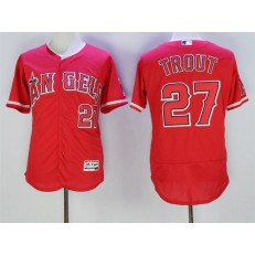 MLB LA Angels Of Anaheim 27 Mike Trout Red Flexbase 2016 Player Men Jersey