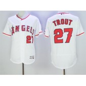 MLB LA Angels Of Anaheim 27 Mike Trout White Flexbase 2016 Player Men Jersey