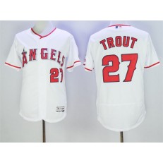 MLB LA Angels Of Anaheim 27 Mike Trout White Flexbase 2016 Player Men Jersey