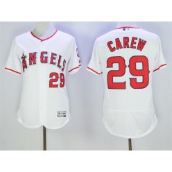 MLB LA Angels Of Anaheim 29 Rod Carew White Flexbase 2016 Player Men Jersey