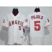 MLB LA Angels Of Anaheim 5 Albert Pujols White Flexbase 2016 Player Men Jersey