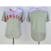 MLB LA Angels Of Anaheim Blank Gray 2016 Flexbase Majestic Baseball Men Jersey
