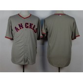 MLB LA Angels Of Anaheim Blank Grey 1965 Turn Back The Clock Men Jersey