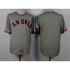 MLB LA Angels Of Anaheim Blank Grey 1965 Turn Back The Clock Men Jersey