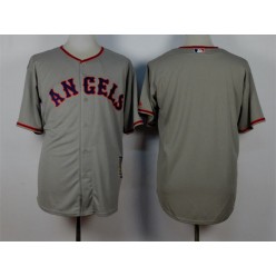 MLB LA Angels Of Anaheim Blank Grey 1965 Turn Back The Clock Men Jersey