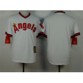 MLB LA Angels Of Anaheim Blank White 1980 Turn Back The Clock Men Jersey