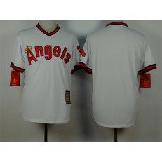 MLB LA Angels Of Anaheim Blank White 1980 Turn Back The Clock Men Jersey