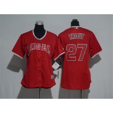 MLB LA Angels of Anaheim 27 Mike Trout Red Cool Base Men Jersey