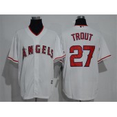 MLB LA Angels of Anaheim 27 Mike Trout White Home Stitched Majestic Cool Base Men Jersey