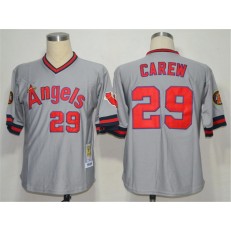 MLB LA Angels of Anaheim 29 Rod Carew 1985 Gray Throwback Men Jersey
