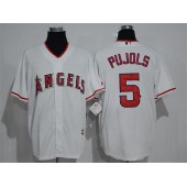 MLB LA Angels of Anaheim 5 Albert Pujols White Home Stitched Majestic Cool Base Men Jersey