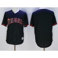 MLB LA Angels of Anaheim Blank Black Fashion Men Jersey