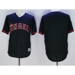 MLB LA Angels of Anaheim Blank Black Fashion Men Jersey