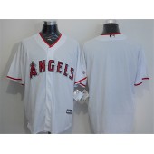 MLB LA Angels of Anaheim Blank White Home Stitched Majestic Cool Base Men Jersey