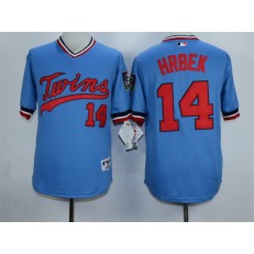 MLB Minnesota Twins 14 Kent Hrbek Blue Cooperstown Men Jersey