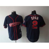MLB Minnesota Twins 2 Brian Dozier Blue Cool Base Men Jersey