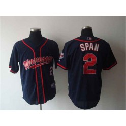 MLB Minnesota Twins 2 Brian Dozier Blue Cool Base Men Jersey
