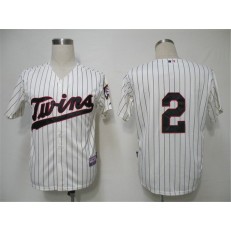MLB Minnesota Twins 2 Brian Dozier Cream Blue Strip Cool Base Men Jersey