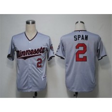 MLB Minnesota Twins 2 Brian Dozier Grey Men Jersey