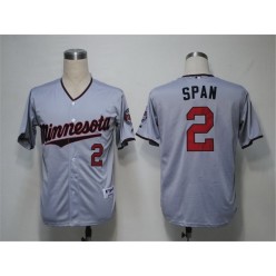 MLB Minnesota Twins 2 Brian Dozier Grey Men Jersey