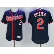 MLB Minnesota Twins 2 Brian Dozier Navy Blue 2016 Flexbase Majestic Baseball Men Jersey