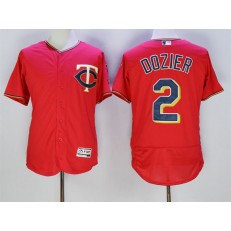 MLB Minnesota Twins 2 Brian Dozier Red 2016 Flexbase Majestic Baseball Men Jersey