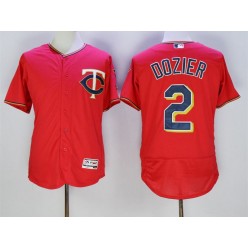 MLB Minnesota Twins 2 Brian Dozier Red 2016 Flexbase Majestic Baseball Men Jersey