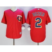 MLB Minnesota Twins 2 Brian Dozier Red Alternate Stitched Majestic 2016 Cool Base Men Jersey