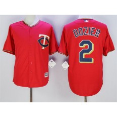 MLB Minnesota Twins 2 Brian Dozier Red Alternate Stitched Majestic 2016 Cool Base Men Jersey