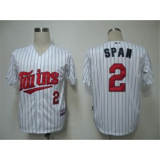MLB Minnesota Twins 2 Brian Dozier White Blue Strip Cool Base Men Jersey