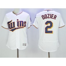 MLB Minnesota Twins 2 Brian Dozier White Home 2016 Flexbase Majestic Baseball Men Jersey