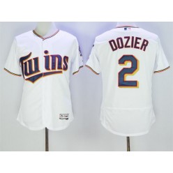 MLB Minnesota Twins 2 Brian Dozier White Home 2016 Flexbase Majestic Baseball Men Jersey