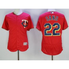 MLB Minnesota Twins 22 Miguel Sano Red 2016 Flexbase Majestic Baseball Men Jersey
