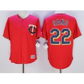 MLB Minnesota Twins 22 Miguel Sano Red Alternate Stitched Majestic 2016 Cool Base Men Jersey