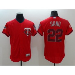 MLB Minnesota Twins 22 Miguel Sano Red Fashion Stars & Stripes 2016 Flexbase Independence Day Men Jersey
