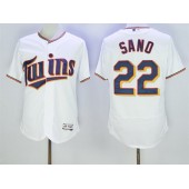 MLB Minnesota Twins 22 Miguel Sano White Home 2016 Flexbase Majestic Baseball Men Jersey